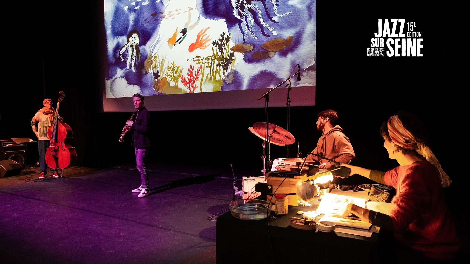 Concert dessiné Le voyage de Claude artwork from 38Riv Jazz Club